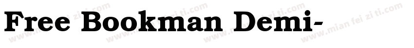 Free Bookman Demi字体转换